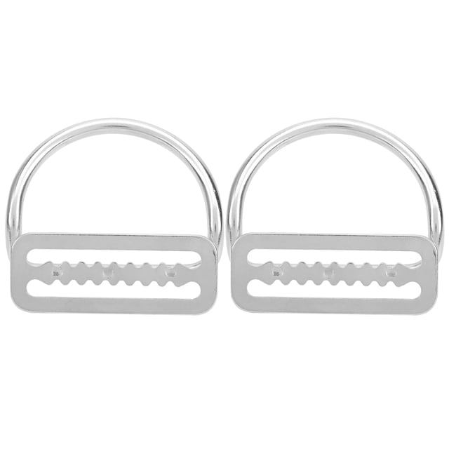 2 piezas de tope para cinturón de pesas, anillo en D doblado con hebilla de acero inoxidable, correas de buceo, accesorios para arnés de escalada