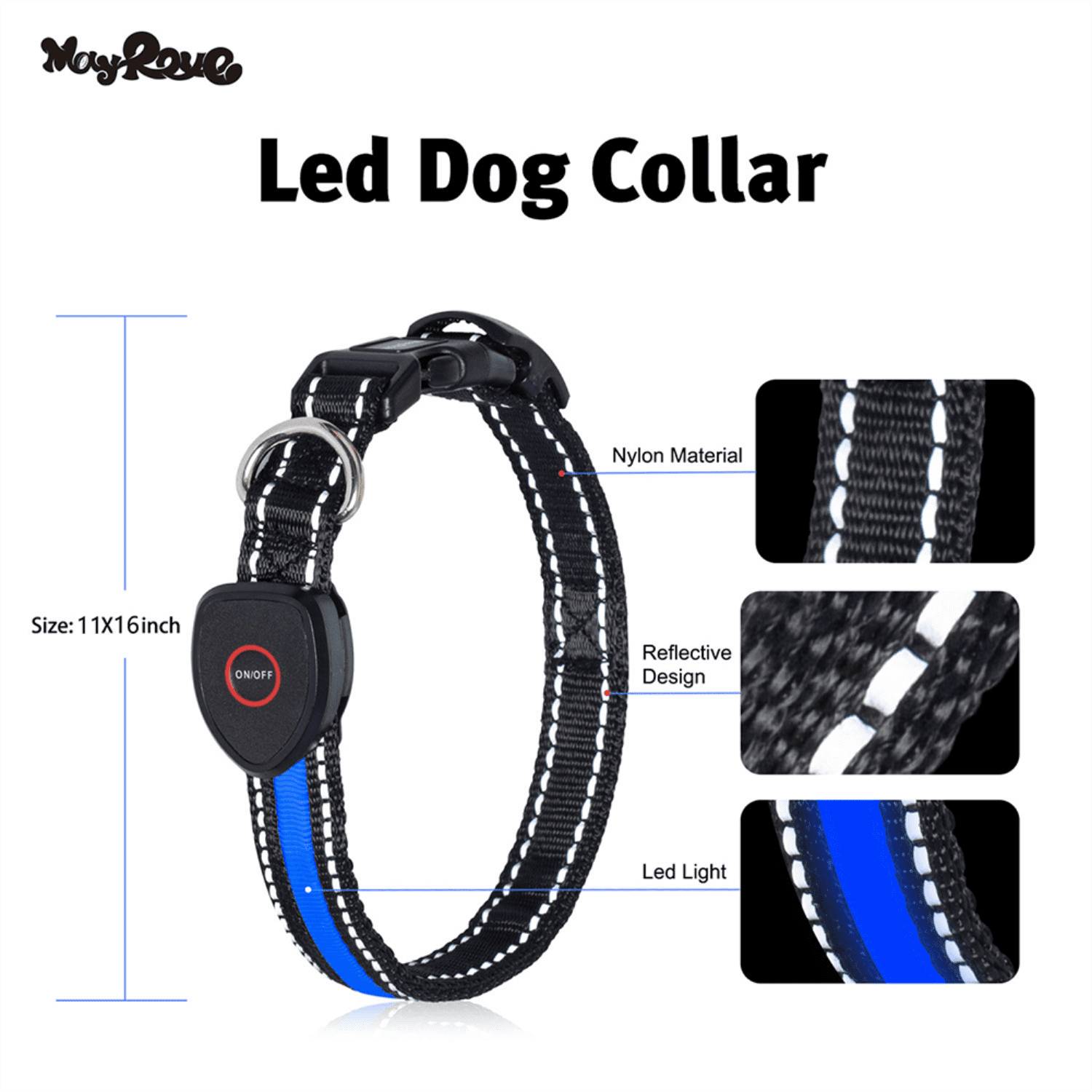 Pefilos LED Light Up Dog Collar - Glow Collar for Pet Night Walking – Rechargeable Dog Necklace– Weatherproof Puppy Collar, S Blue Pefilos LED Light Up Dog Collar - Glow Collar for Pet Night Walking – Rechargeable Dog Necklace– Weatherproof Puppy Collar, S Blue