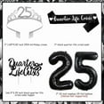 thumbnail image 6 of 25th Birthday Decor for Women Black Quarter Life Crisis Sash 25th Birthday Crown 25th Birthday Party Favors Cake Toppers Give Her Cheering 25th Supplies for Funny Twenty Fine Birthday, 6 of 6