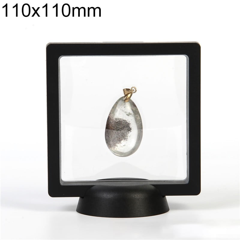 Transparent Floating Frame Shadow Box Jewelry Necklace Display Accessories 