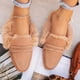 thumbnail image 5 of Zapatos planos de invierno para mujer, pantuflas peludas, sandalias de felpa, toboganes peludos acogedores, zapatos de casa suaves y cálidos Wmkox8yii  hj789, 5 of 5