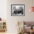 thumbnail image 3 of Historic Framed Print, [President Coolidge on speaker's stand with Army and Navy officers, and 5 Catholic priests; Washington Monument in background and large crowd on Monument gro, 17-7/8" x 21-7/8", 3 of 9