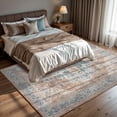 thumbnail image 4 of GLN Rugs Hopa - Indoor, Machine Washable Area Rug 9'5"x12' Turkish Brown Home Carpet, 4 of 8