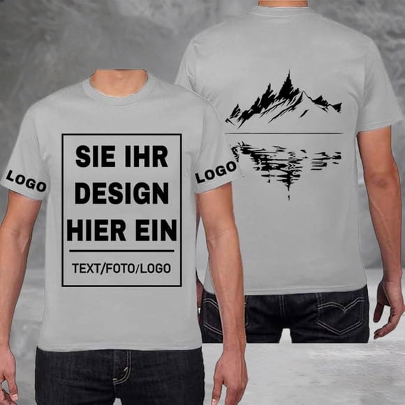 Men's Summer Short Sleeve T Shirt for Everyday Casual Wear DIY Custom Graphic Tee with Print Design Lightweight Breathable Top for Men