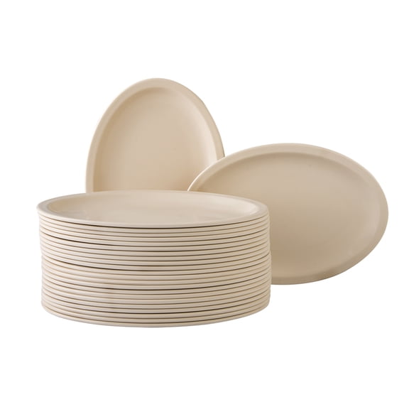 Plato Ovalado Grande De Melamina 29 cm. 24 Piezas