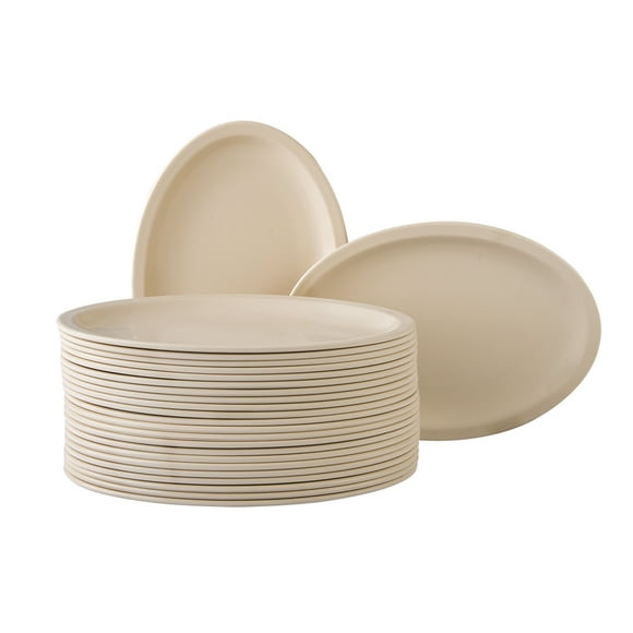 Plato Ovalado Grande De Melamina 29 cm. 24 Piezas