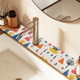 thumbnail image 2 of Yayeee Faucet Mat for Kitchen Sink 30" Diatomite Long Splash Guard Pad, Beige Geometric, 2 Pack, 2 of 7