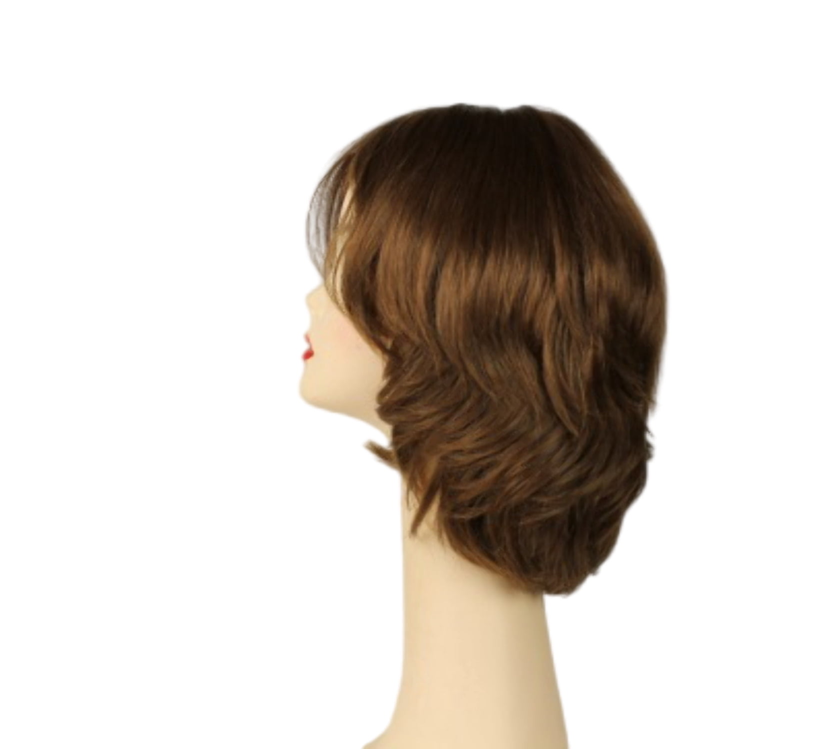 European Human Hair Freeda Wig Regina Light Brown Multi-Directional Skin Top Size L