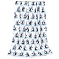 thumbnail image 2 of Fotbe Skiing Penguin Funny Manta de Franela Acolchonada con Estampado, Súper Suave y Esponjosa, Extra Grande para Sofá, Cama, Uso Todo el Año-50"x40", 2 of 7