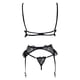 thumbnail image 3 of Gibobby Ropa sexy de mujer para sexo Conjunto de Liguero con Sujetador de Encaje, Lencería Elegante y Exquisita para Mujer para Noche de Bodas, Luna de Miel y Más(Negro, CH), 3 of 5