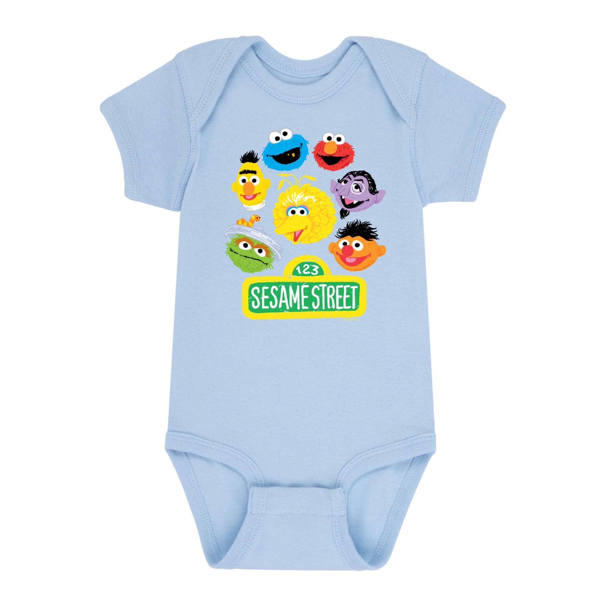 Sesame Street - Character Group Baby Graphic One Piece