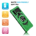 thumbnail image 5 of TJS for AT&T Maestro 3 Phone Case, with Tempered Glass Screen Protector, [Military Grade] Robotic Magnetic Support Car Mount Metal Ring Holder Kickstand Cover (Green), 5 of 6