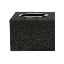 LAMIRO Black Square Tissue Box Cover for Home Office Car