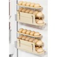 thumbnail image 1 of 3 Tier Foldable Egg Holders,Rolling Egg Holder for Refrigerator,Automatic Rolling Egg Storage Tray,Egg Tray, 1 of 5