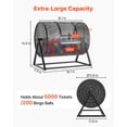 thumbnail image 2 of VEVOR Raffle Ticket Spinner, 16.1" x 11.9" Holds 5000 Tickets or 200 Ping Pong Balls, Raffle Drum Lottery Spinning Cage with Reinforced Handle, Stable Triangular Stand, for Events, Gatherings, Black, 2 of 9