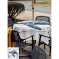 thumbnail image 6 of Square Outdoor Tablecloth with Umbrella Hole Sea Turtle Blue Outside Table Cloth Waterproof Patio Table Cover Coastal Ocean Seaweed Wood Grain Zipper Tablecloths for Picnic Party Camping 54x54 Inch, 6 of 8