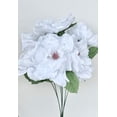 thumbnail image 2 of 12 Bushes Large Peony Silk Flower Bush 84 Flowers White, 2 of 8