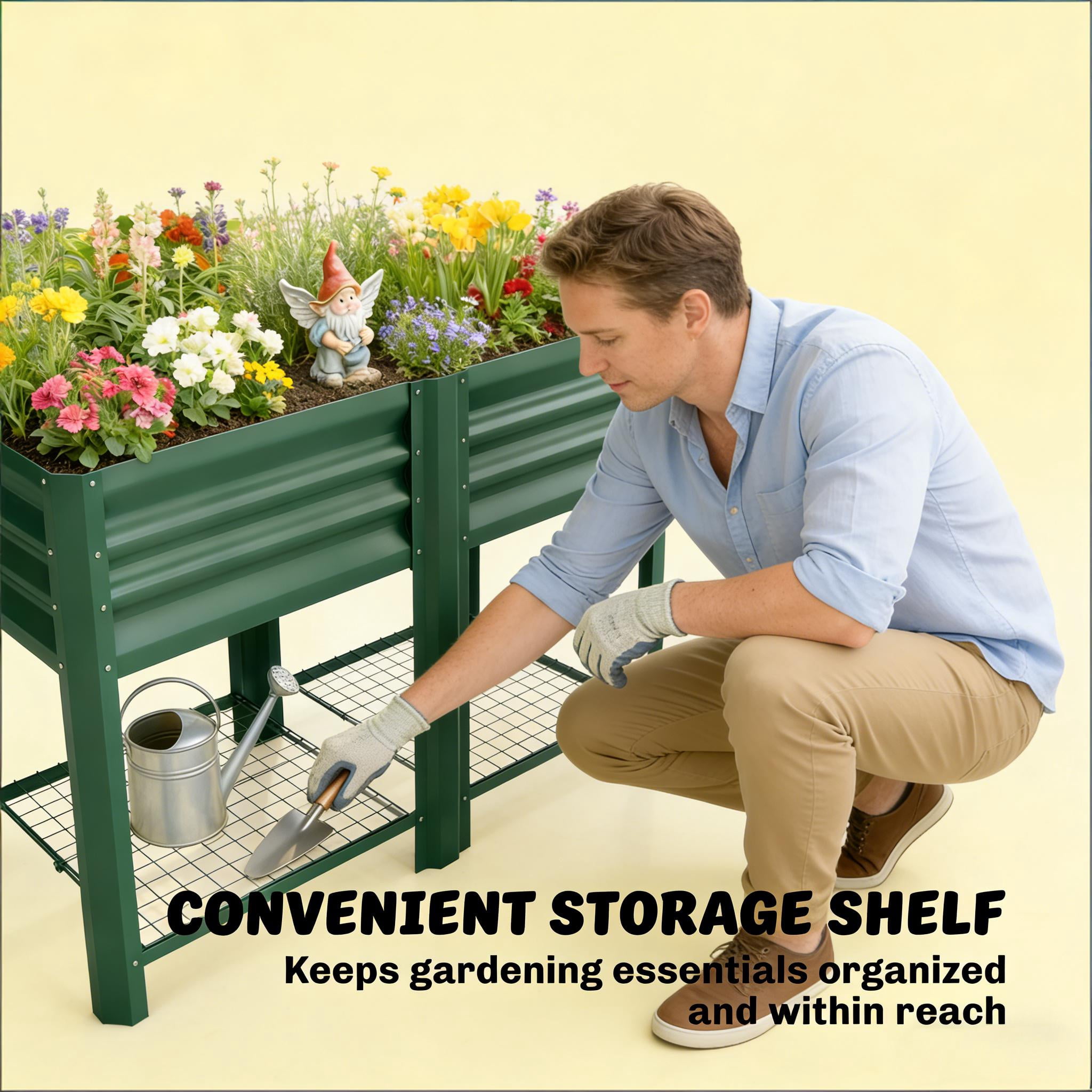 Planter Box, Outdoor Elevated Planter Box, Raised Garden Bed