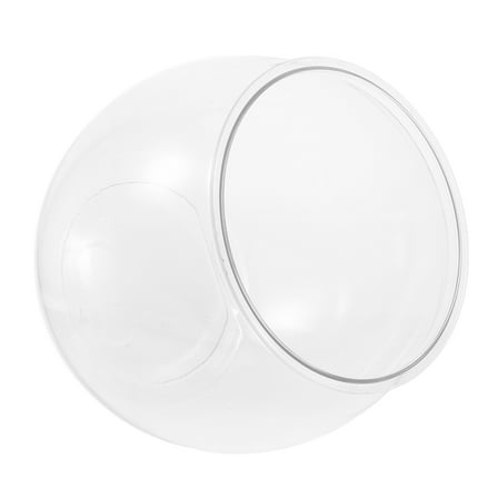 Small Desktop Aquarium Transparent Plastic Fish Bowl for Clear Viewing Shatterproof 0.5 Gallon