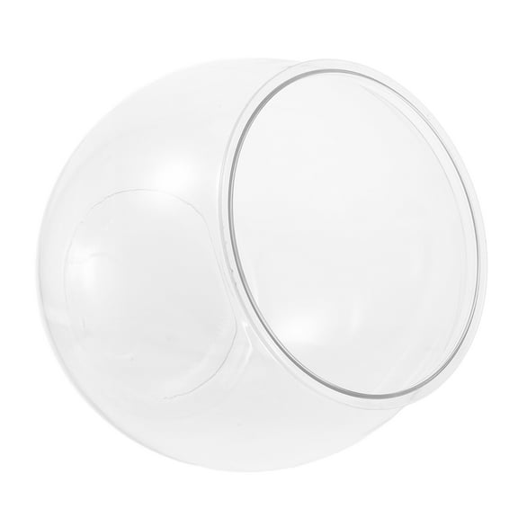 Small Desktop Aquarium Transparent Plastic Fish Bowl for Clear Viewing Shatterproof 0.5 Gallon