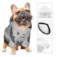 Adobk Gray Tractor Print Dog Hoodie Dog Sweater Stylish Dog Clothes