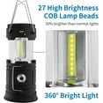 BEEPRINCESS 2-Pack Collapsible LED Camping Lanterns, USB Rechargeable & Battery Powered, Super Bright COB Emergency Lights for Camping, Hurricanes, Power Outages, and More