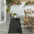 thumbnail image 2 of Nourison Easy Care Indoor/Outdoor Charcoal Black 2' x 6' Area Rug (2x6), 2 of 8
