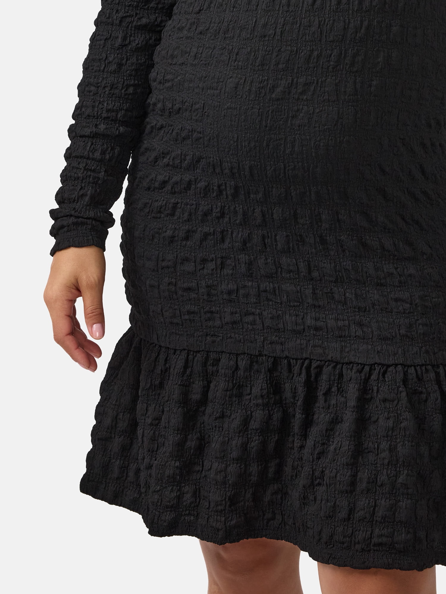 Ingrid & Isabel For Every Belly Women’s Maternity Smocked Midi Dress with Long Sleeves, Sizes S-XXL