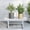 2 Tier white, variant on Plant Stand Indoor Outdoor, Foldable Metal Plant Shelf for Multiple Pots, Mid Century Slatted Bench for Patio Garden, Heavy Duty Capacity 330 lbs1 Tier Coffee