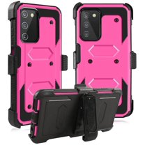 SOATUTO for Samsung A03S 5G Phone Case Full-Body Protective Built-in Screen Protector Kicksand Belt Clip Dustproof Shockproof Armor Protective Cover for Samsung Galaxy A03S 5G 2022 - Pink