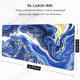 thumbnail image 2 of Auhoahsil Large Mouse Pad, XXL Gaming Mousepad, Desk Mat for Desktop, Thick Rubber, Big & Long Size, Stitched Edges, Full Desk Pad for Laptop & Computer, Extended 31.5 x 11.8 in, Navy Marble, 2 of 7