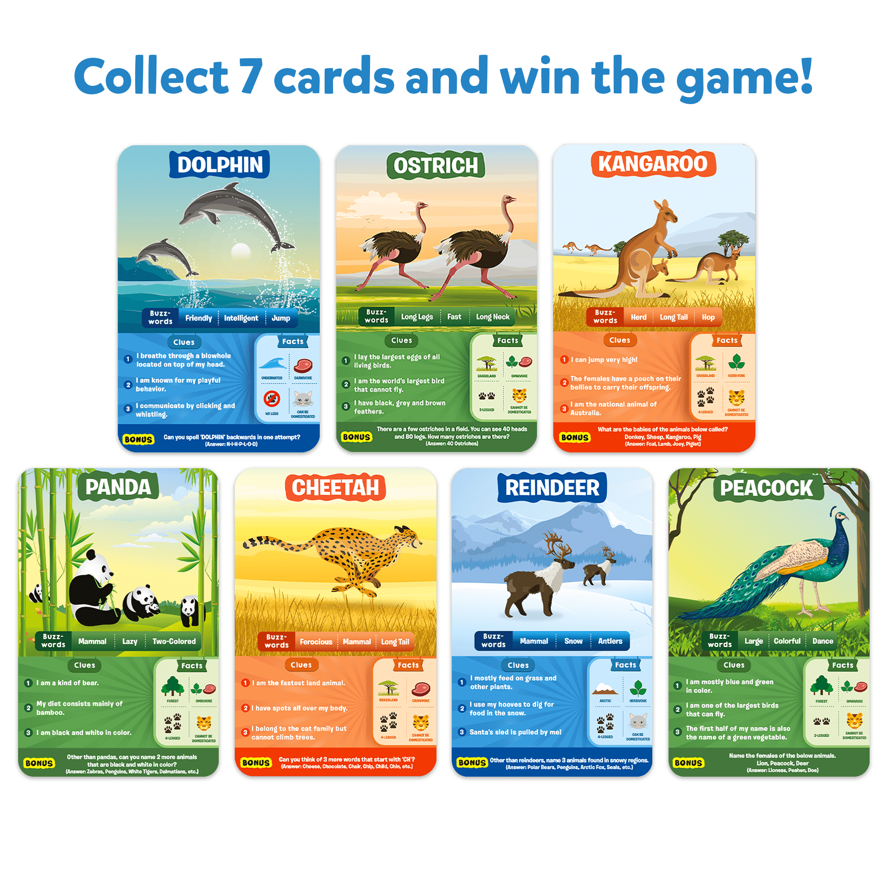 Skillmatics Guess in 10 World of Animals Card Game, for Child Ages 4+ Product Width 7.2 inches