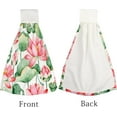 thumbnail image 4 of Hanging Towels 1 Pcs, Dish Towels Lotus with Water Lilies and Dragonflies Absorbent Hand Towels with Hanging Loop Washcloth for Bathroom Kitchen, 4 of 6