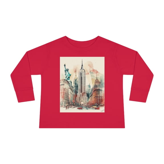 Statue of Liberty New York Urban Wanderlust Toddler Long Sleeve Tee
