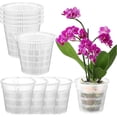 thumbnail image 2 of 7.5 Inch Orchid Pot with Drainage Holes, Large Plastic Mesh Flower Pot for Root Control and Breathable Growth, White Slotted Container for Indoor Garden(1Pc), 2 of 3