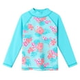 thumbnail image 5 of BAOHULU Girls Swimsuit UPF 50+ Cyan Rash Guard Shirts 3-12 Years, 5 of 5