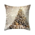 thumbnail image 2 of xihome Funda de cojn navideña cuadrada de 45 cm, decoracin festiva, funda de polister con cierre de cremallera oculta para sof cama, 2 of 6