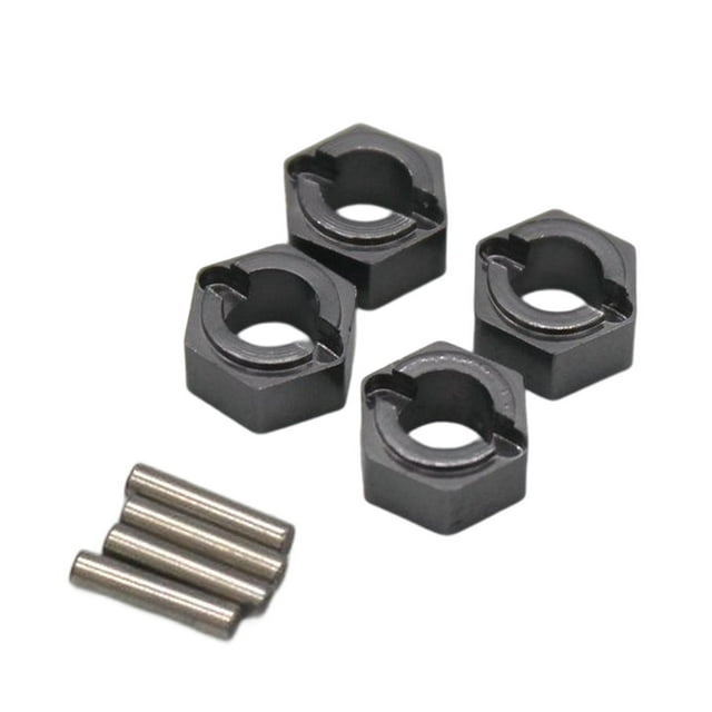 4x Adaptateur Roue RC Modèle Accessoire Pièces de Rechange Rallonge Roue RC Entretoises Roues Moyeux pour 1/24 Fcx24 1/24 RC Voiture sur Chenilles Gris Foncé
