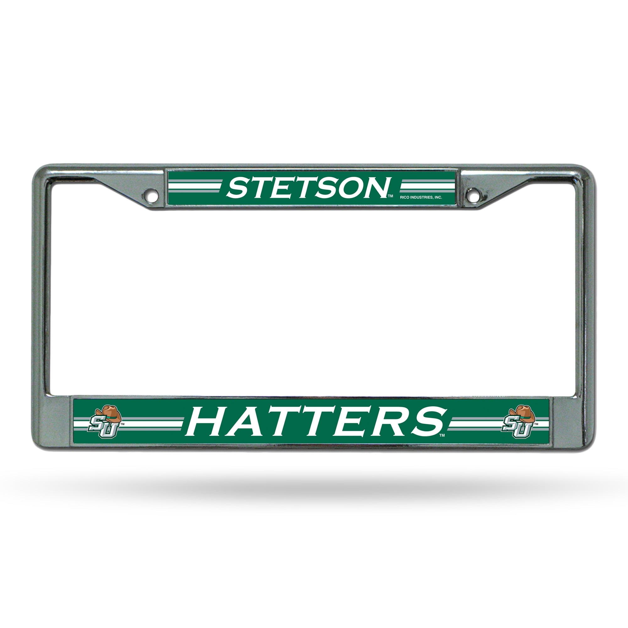 Stetson Mad Hatters Chrome Metal License Plate Frame - Set of Two Frames