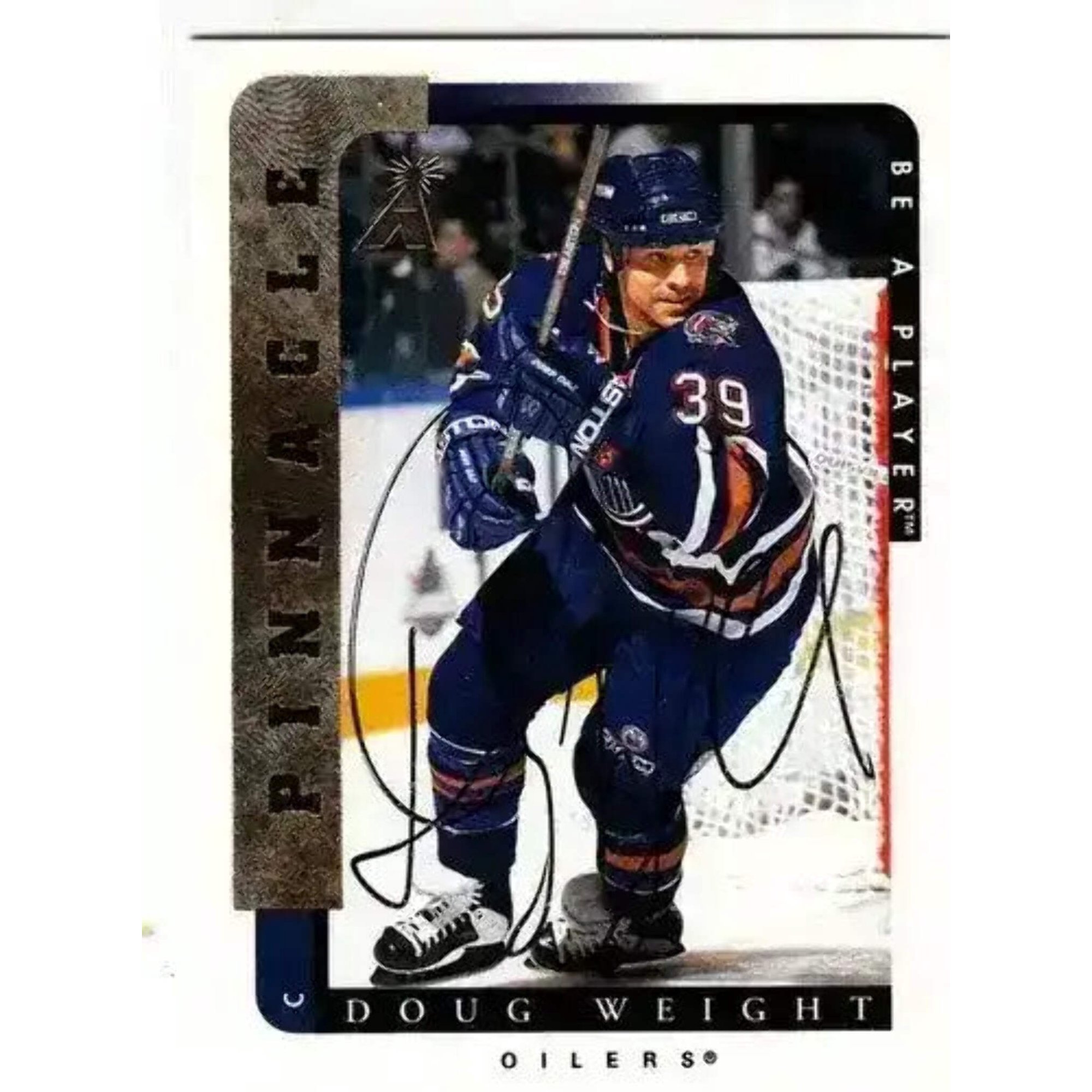 Doug Weight certified signed Edmonton Oilers 1996-97 Be A Player card