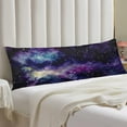thumbnail image 2 of Galaxy Body Pillow Cover Outer Space Nebula Universe Star Night Starry Sky Long Pillow Case with Zipper Decorative Soft Bedding Pillowcase Purple Cushion Pillow Case for Bedroom,Couch,20"x54", 2 of 5