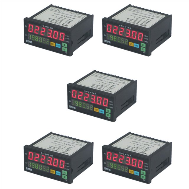 5X Contador Mini Medidor de Lote de Longitud 1 Medidor de Conteo de Salida de Relé Preestablecido Medidor de Longitud PráCtica 90-260 V CA / CC la MáQuina de Horas