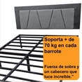 thumbnail image 4 of Base para Cama Matrimonial de Acero Reforzado, con Cabecera Tapizada en Tela – Fácil de Armar y Resistente para Colchón, Marco de cama, Base de Cama, 4 of 6