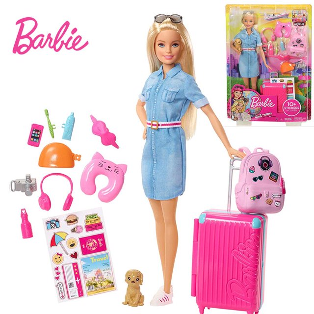 Muñeca Barbie astronauta Original, Juguetes inspiradores para niñas, rubia, traje espacial, casco de carrera Fivean unisex