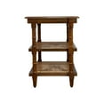 thumbnail image 3 of Carolina Chesterfield Wood & Cane 3 Shelf Side Table in Chestnut, 3 of 5