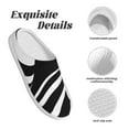 thumbnail image 5 of Yiaed Abstract Monochrome Profile Print Slippers Fuzzy Warm Cozy Slippers Non Slip House Slippers For Indoor Outdoor Slippers House Slippers-8, 5 of 7