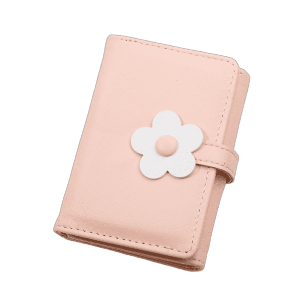 GASTROPOD Girls Wallet Exquisite Flower Decoration Pink Wallet Pu Leather Comfort Lightweight Wallet for Teen Girls Pink