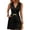 Black dress 92, variant on Easter Dress Sleeveless V-Neck Solid Mini Dress, Wrap Style with Gold Chain Belt and Pockets A-line Dress for Party Prom Daily Easter Dress