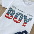 thumbnail image 6 of Tkrady Toddler Boys Clothes Letter Graphic Short Sleeve T Shirt Tops Shorts Set Independence Day Outfits, Sizes 1-3 Years, 6 of 7