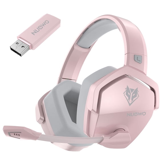 G06 Wireless Gaming Headset for PC Laptop Noise Cancelling Over Ear Headphones with Mic 48H Long Lasting Battery 2.4G Connection Wireless/Wired Headset Bass Surround Soft Earmuffs